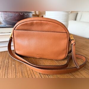 NWT J. Crew Devon Tan Leather Crossbody Bag Gold Hardware Originally $128